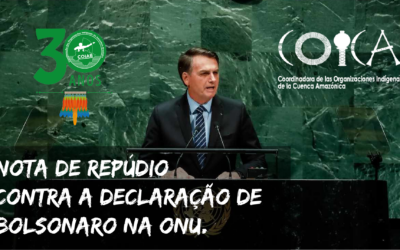 NOTA DE REPÚDIO CONTRA A DECLARAÇÃO DE BOLSONARO NA ONU.