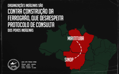 Organizações indígenas são contra a construção de ferrovia EF-170 na Amazônia, que não respeita protocolo de consulta dos povos indígenas