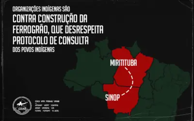 Organizações indígenas são contra a construção de ferrovia EF-170 na Amazônia, que não respeita protocolo de consulta dos povos indígenas