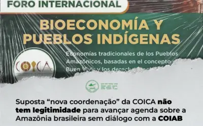 Suposta “nova coordenação” da COICA não tem legitimidade para avançar agenda sobre a Amazônia brasileira sem diálogo com a Coiab