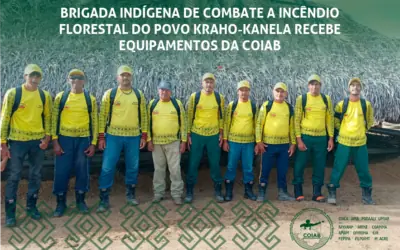 Brigada indígena de combate a incêndio florestal do povo Kraho-Kanela recebe equipamentos da Coiab