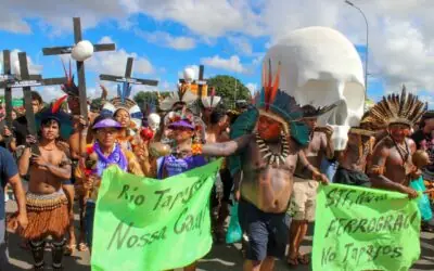 Lideranças indígenas alertam para riscos da Ferrogrão durante roda de conversa no ATL